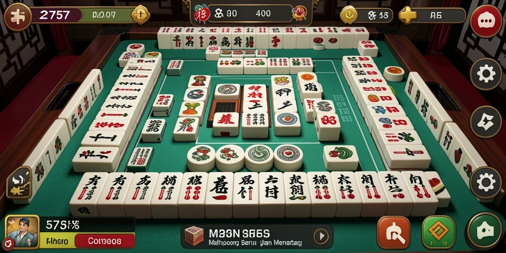 Screenshot gameplay Mahjong 2757 yang menampilkan suasana seru.