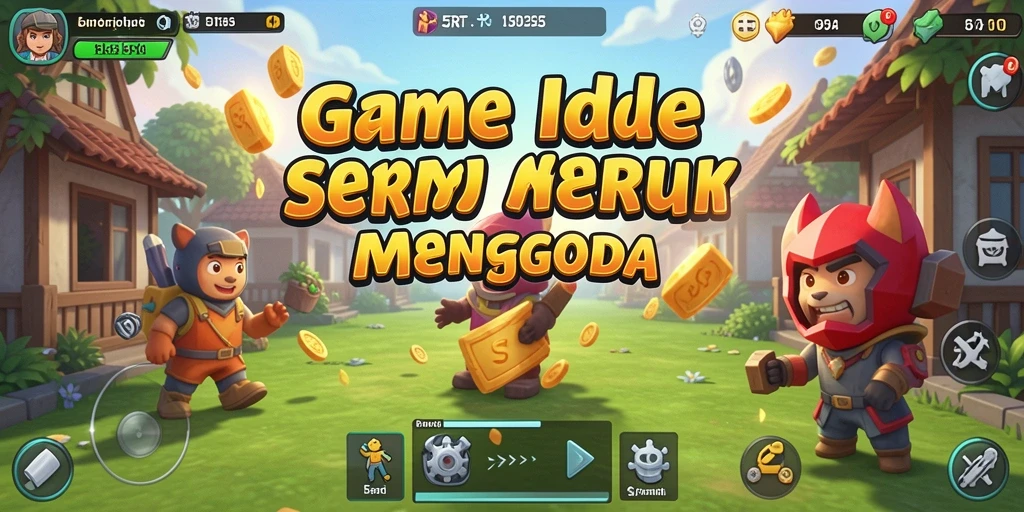 Tampilan gameplay 5RT dengan karakter yang berkembang secara otomatis.