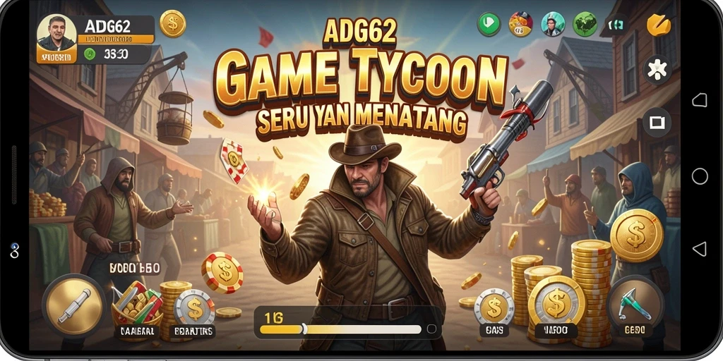 Tampilan gameplay seru dari game Tycoon ADG62.