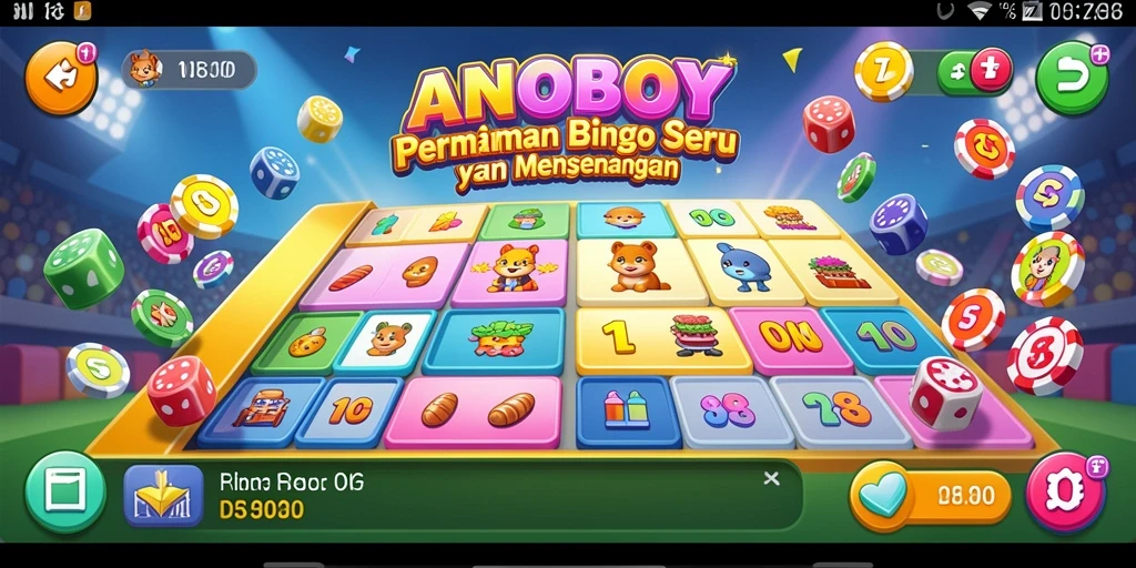 Tampilan screenshot ANOBOY yang menunjukkan gameplay Bingo yang mengasyikkan.