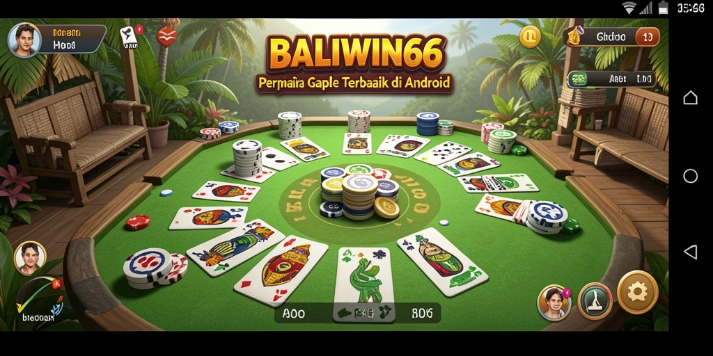 Tampilan gameplay Gaple yang seru dan interaktif di BALIWIN66