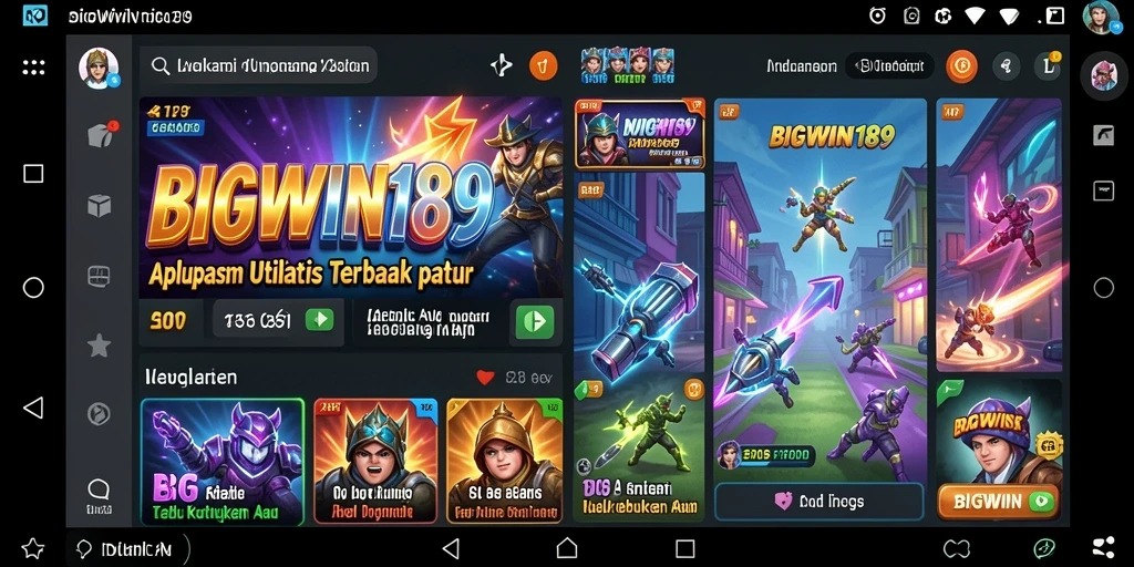 Tampilan antarmuka pengguna BIGWIN189 yang menarik dan mudah digunakan.