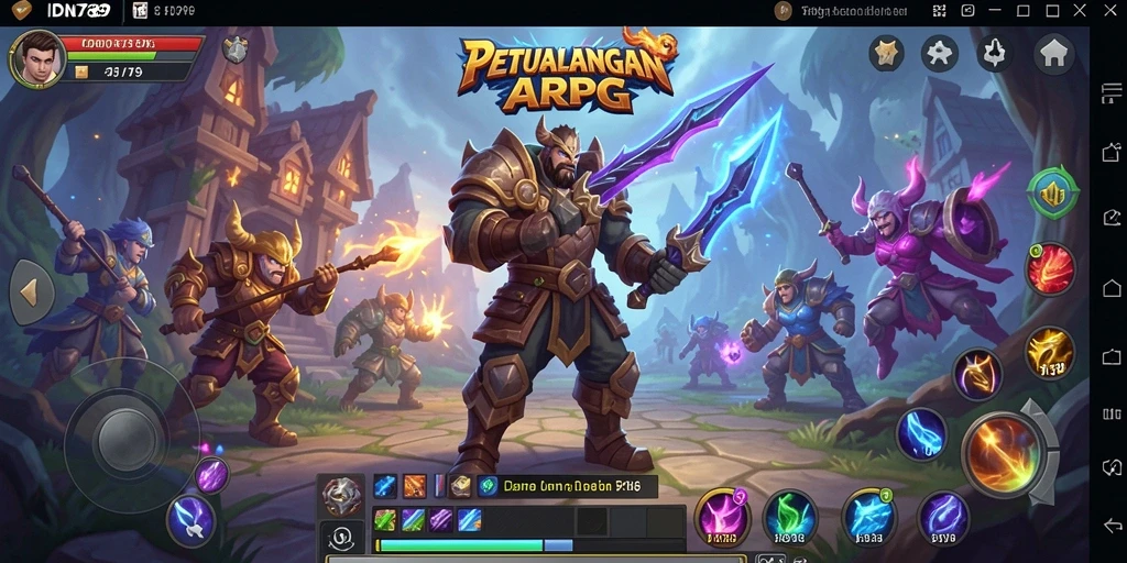 Screenshot utama IDN789 menampilkan aksi pertempuran dinamis dalam gameplay ARPG.