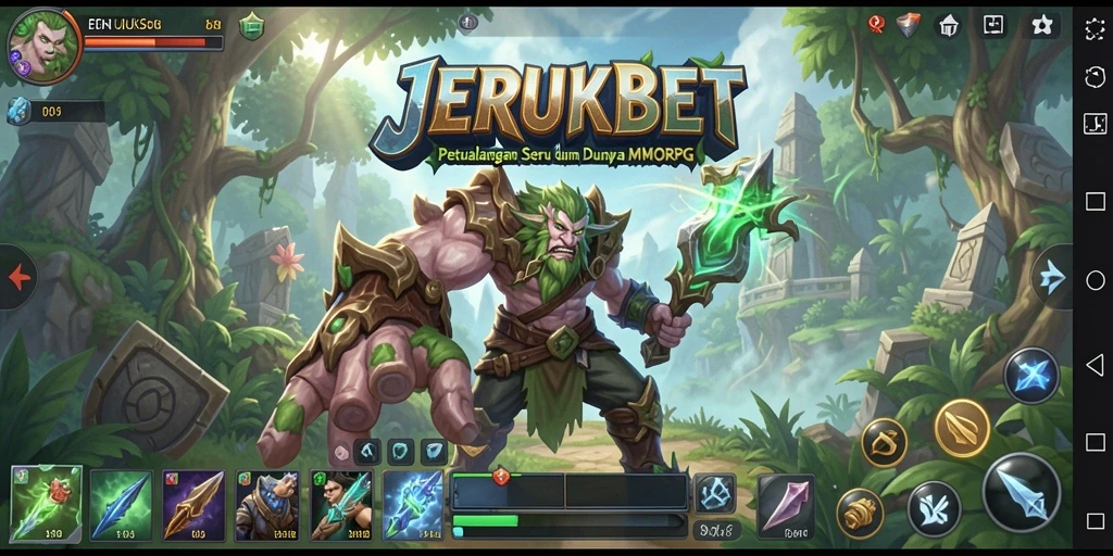 Tampilan gameplay menantang di dunia JERUKBET yang luas.