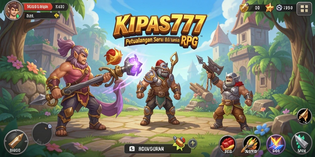 Tampilan gameplay RPG KIPAS777 yang menarik dan menantang.