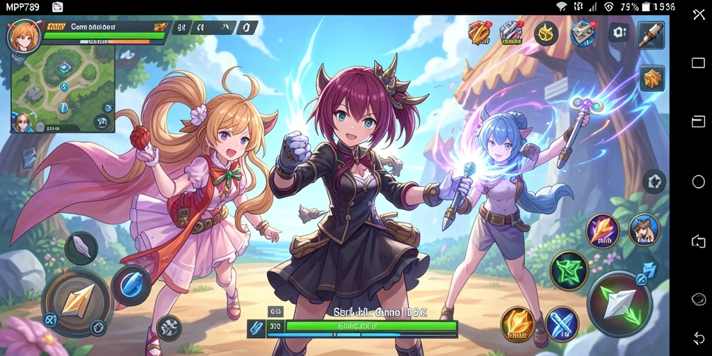 Tampilan gameplay MVP789 dengan karakter anime yang dinamis.
