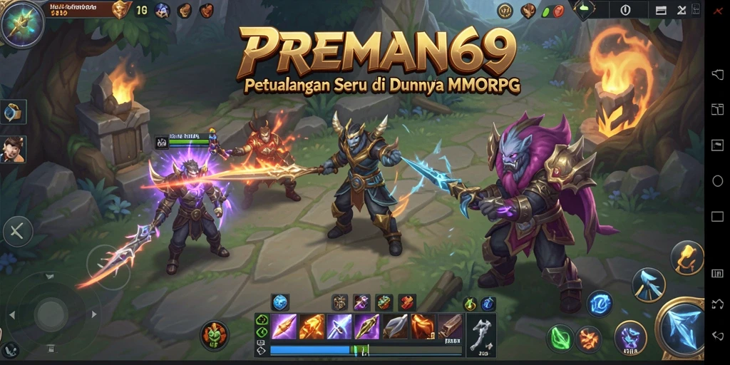 Screenshot gameplay yang menampilkan aksi seru dalam dunia MMORPG.