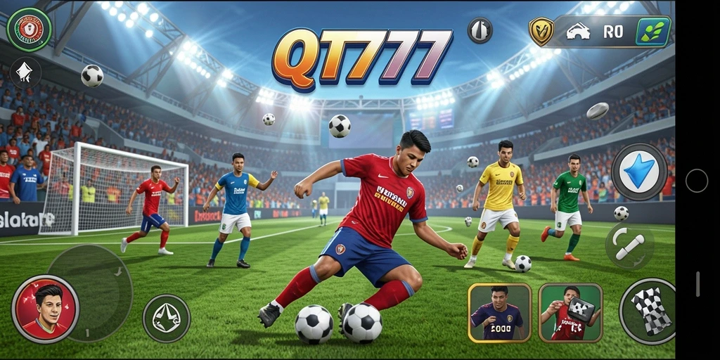 Tampilan gameplay QT777 yang mendebarkan dan penuh aksi olahraga.
