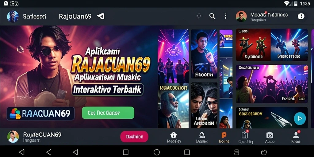 Tampilan screenshot gameplay RAJACUAN69 saat menikmati musik.