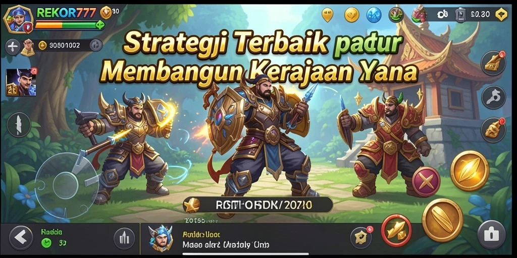 Tampilan gameplay strategis dalam REKOR777.