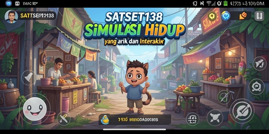Screenshot gameplay SATSET138 memperlihatkan interaksi antar karakter dalam dunia simulasi.