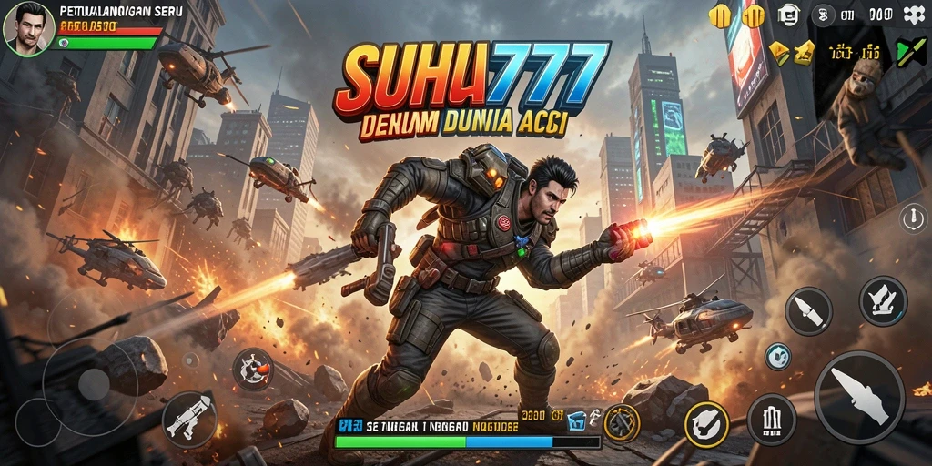 Screenshot menunjukkan aksi mendebarkan dalam gameplay SUHU777.
